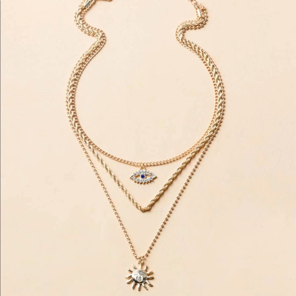 n e w | eye and sun necklace ⭐️ - Picture 4 of 8